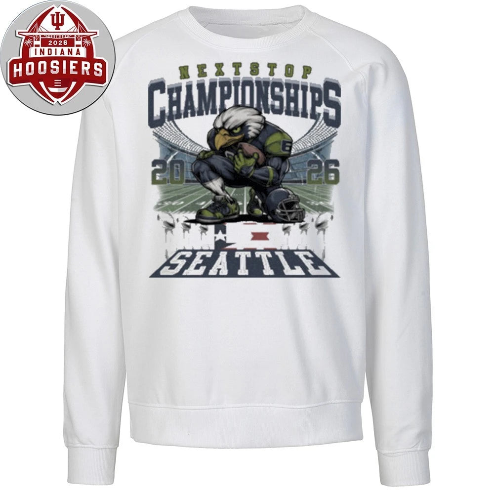 Seahawks Next Stop Championships Football Mascot T-Shirt