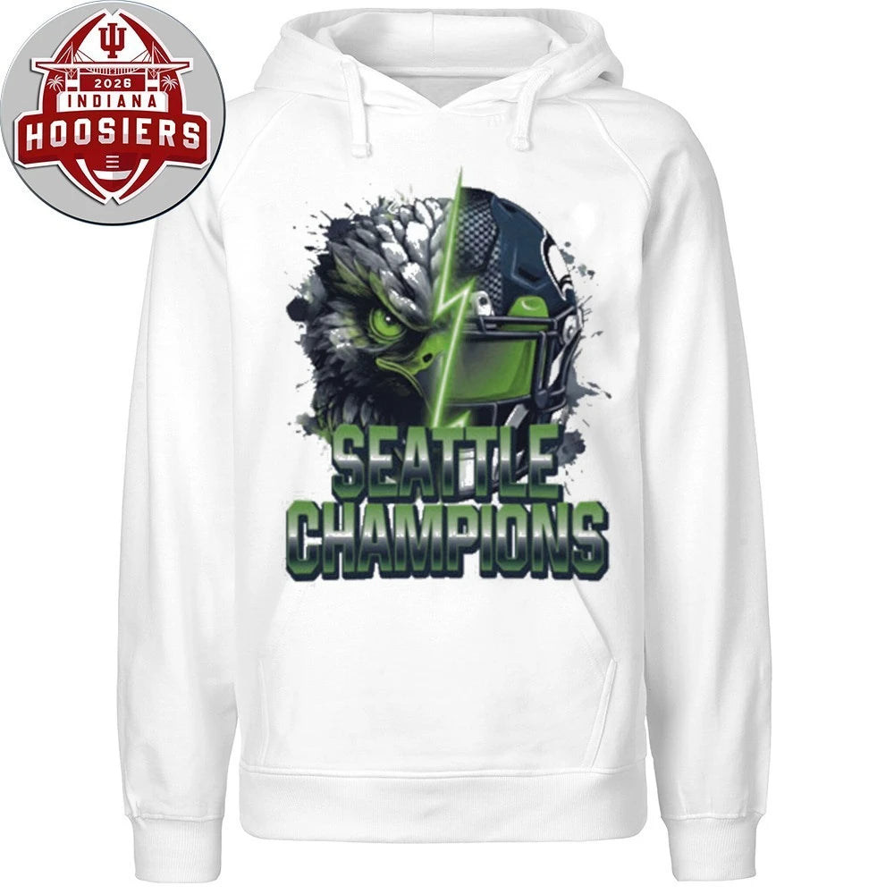 Seattle Champions 2026 Helmet And Mascot T-Shirt