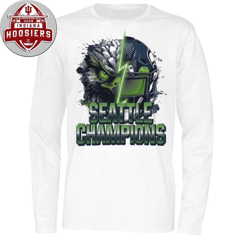 Seattle Champions 2026 Helmet And Mascot T-Shirt