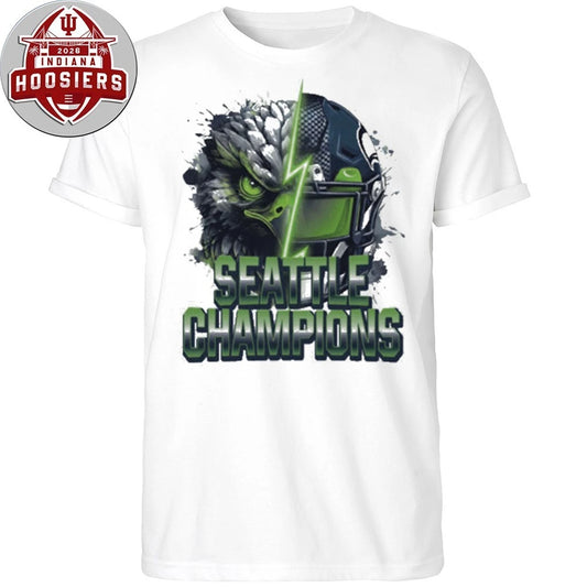 Seattle Champions 2026 Helmet And Mascot T-Shirt