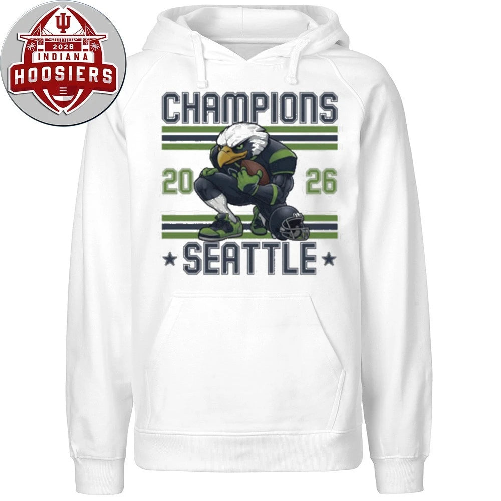 Seattle Football Champions 2026 Family Matching Game Day Mascot T-Shirt