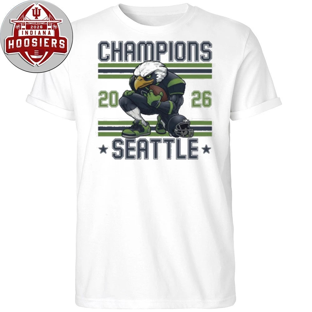 Seattle Football Champions 2026 Family Matching Game Day Mascot T-Shirt