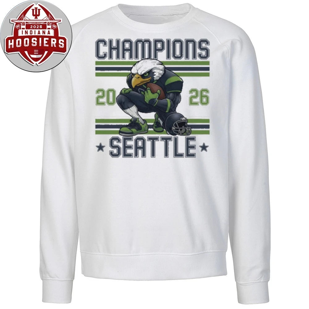 Seattle Football Champions 2026 Family Matching Game Day Mascot T-Shirt