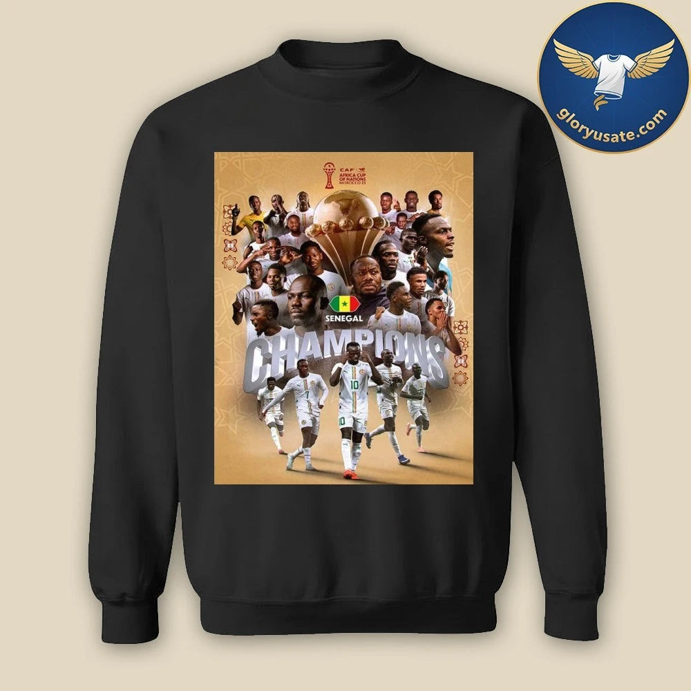 Senegal FC The Teranga Lions Of Senegal Were Crowned The Kings Of Africa 2025 Poster Shirt
