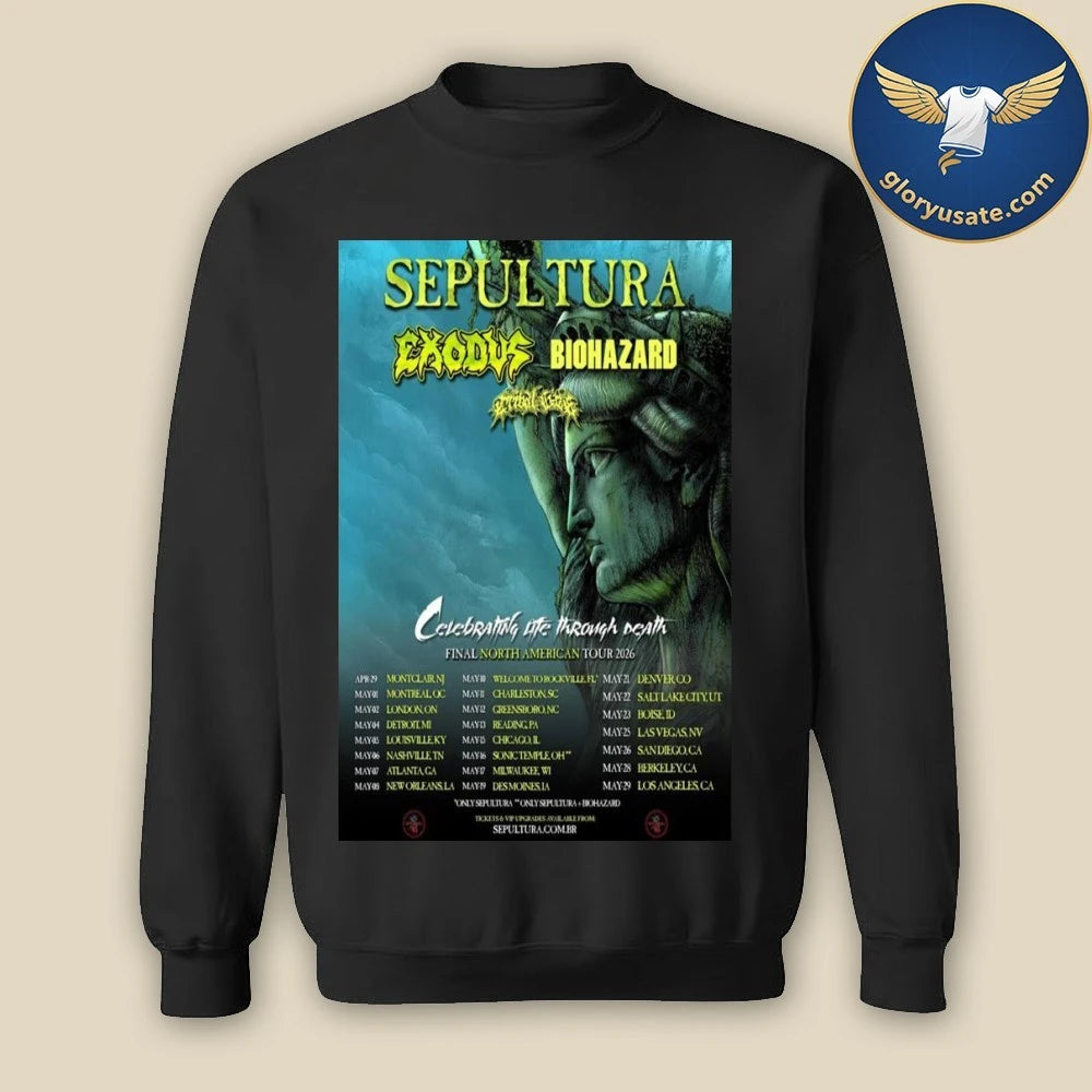 Sepultura Final North America Tour 2026 Poster Shirt