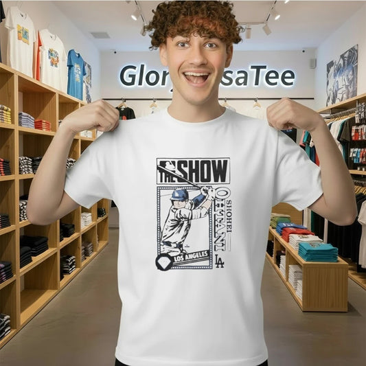 Shohei Ohtani Dodgers LA Baseball Gaming Tee The Show Inspired Shirt