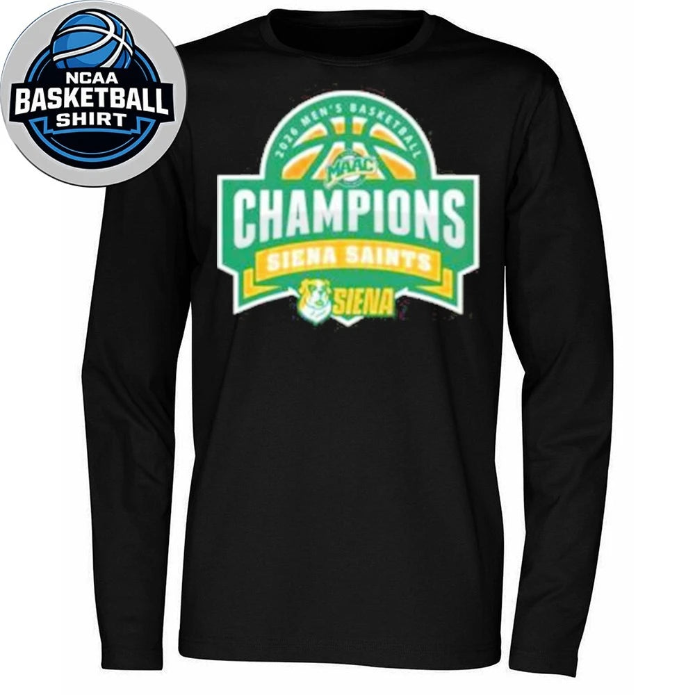 Siena Saints 2026 MAAC Hoops Mens Basketball Tournament Champions Logo Shirt