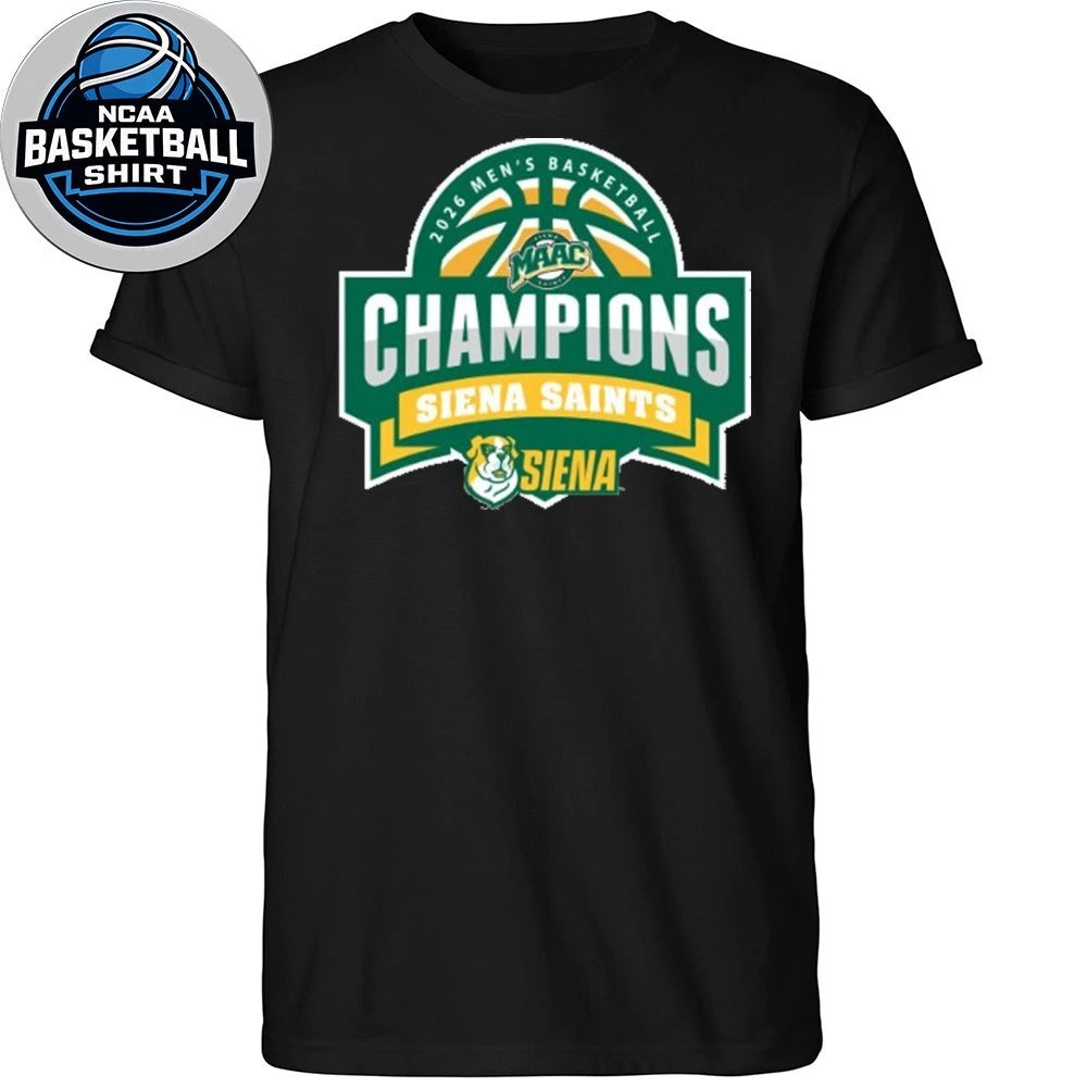 Siena Saints, from the University of Siena, won the 2026 Metro Atlantic Athletic Conference tournament Shirt