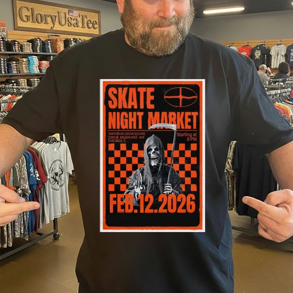 Skate Night Market Poster Feb 12 2026 Poster Shirt