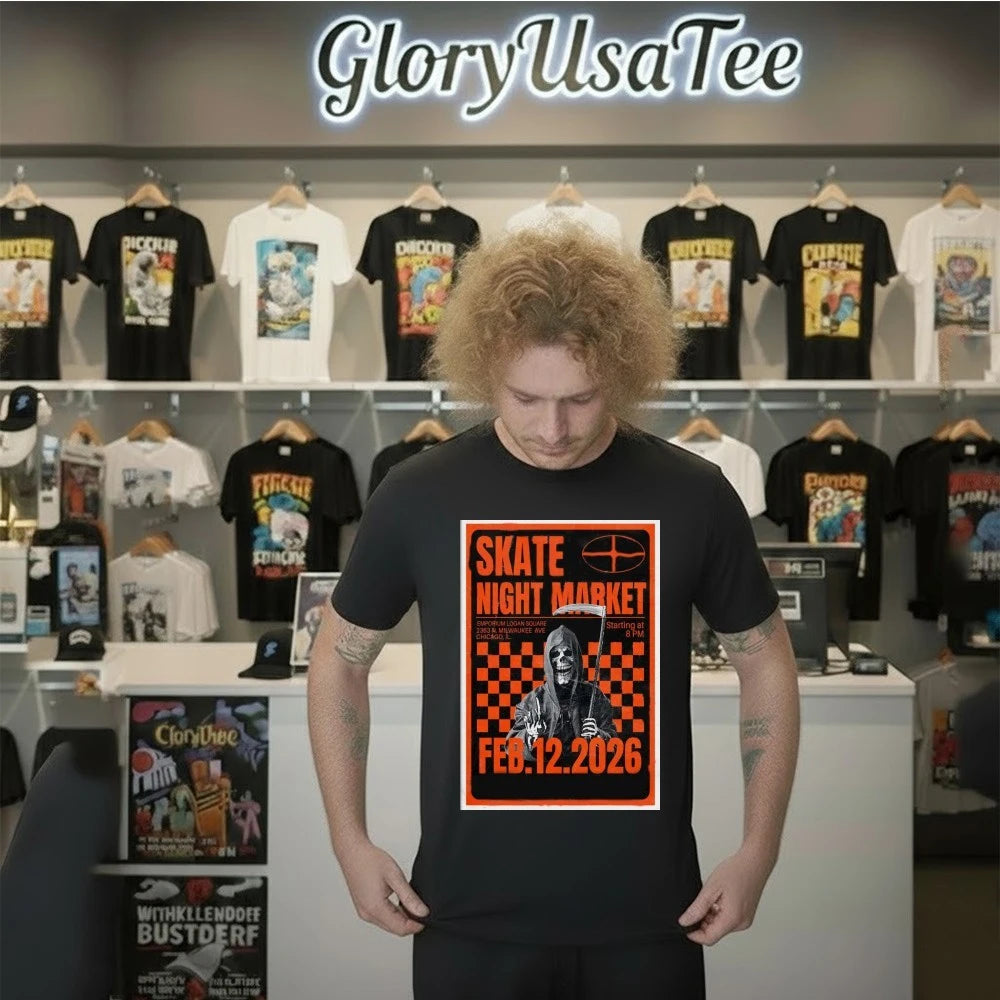 Skate Night Market Poster Feb 12 2026 Poster Shirt