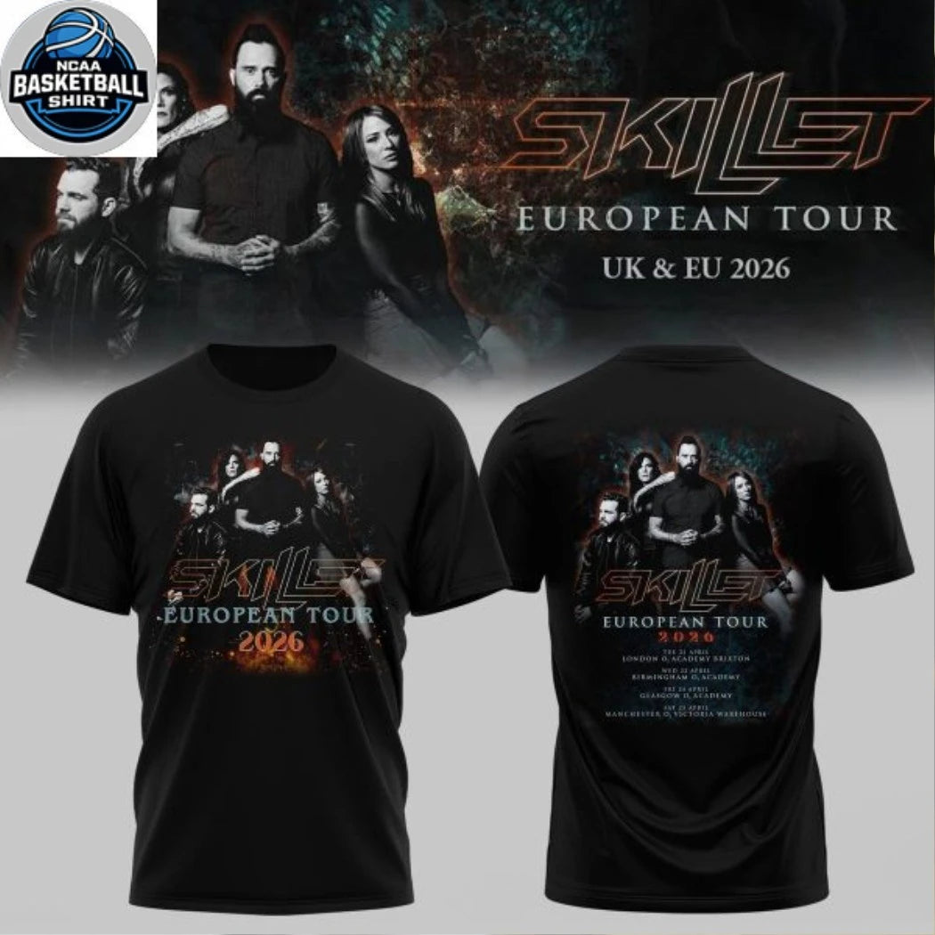 Skillet EU &amp; UK Tour 2026 Schedule Hoodie T-Shirt