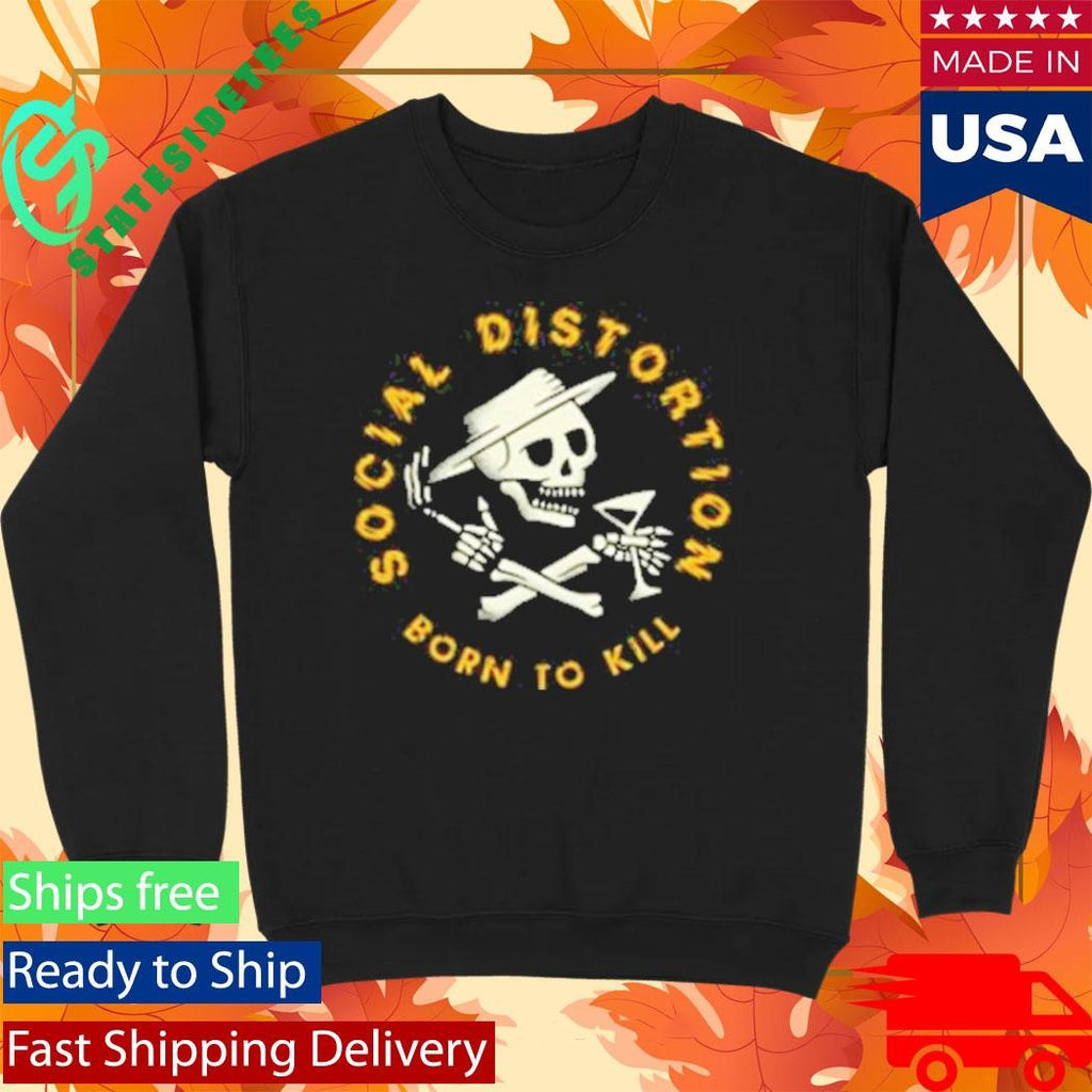 Social Distortion Born To Kill Crossed Skelly Emblem T-Shirt