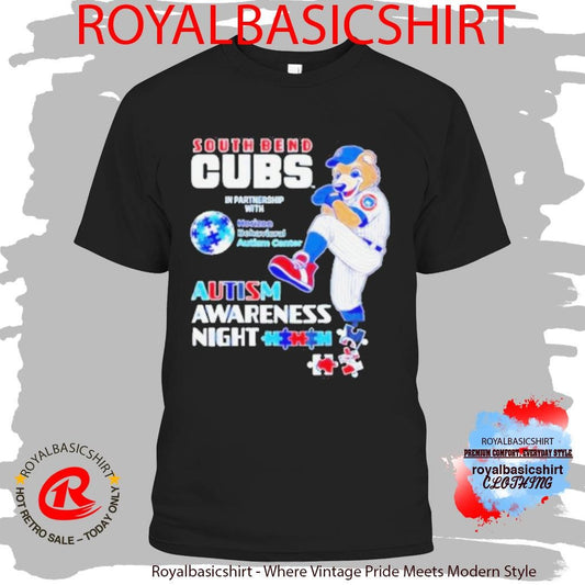 South Bend Cubs Autism Awareness Night Baseball Shirt