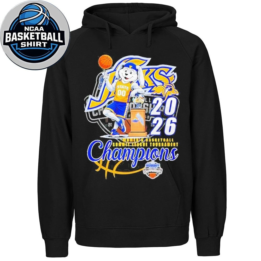 South Dakota State Jackrabbits 2026 Summit League Women’s Basketball Tournament Champions Logo Shirt