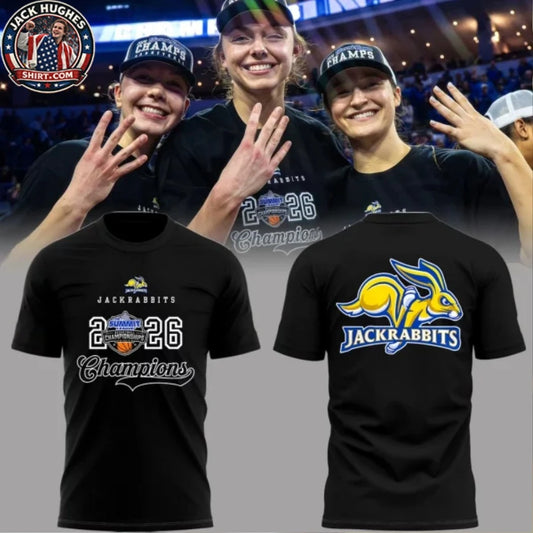 South Dakota State Jackrabbits Summit League Champions Logo Two Sided Shirt