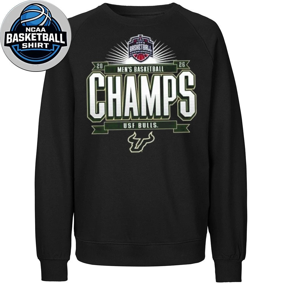South Florida Bulls 2026 American Conference Men’s Basketball Tournament Champions Logo T-Shirt