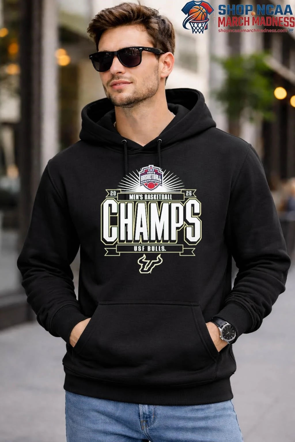 South Florida Bulls 2026 American Conference Men’s Basketball Tournament Champions T-Shirt