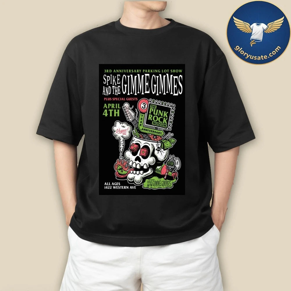 Spike And The Gimme Gimmes Apr 4 2026 The Punk Rock Museum Show Poster Shirt