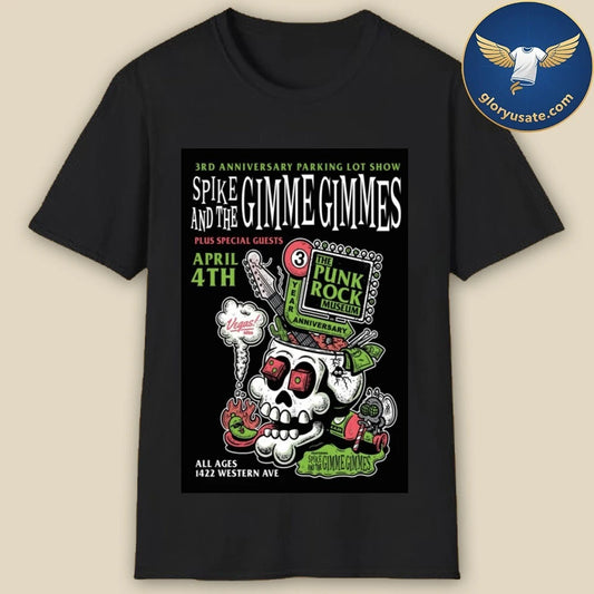 Spike And The Gimme Gimmes Apr 4 2026 The Punk Rock Museum Show Poster Shirt