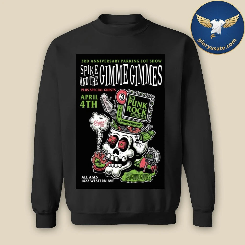 Spike And The Gimme Gimmes Apr 4 2026 The Punk Rock Museum Show Poster Shirt