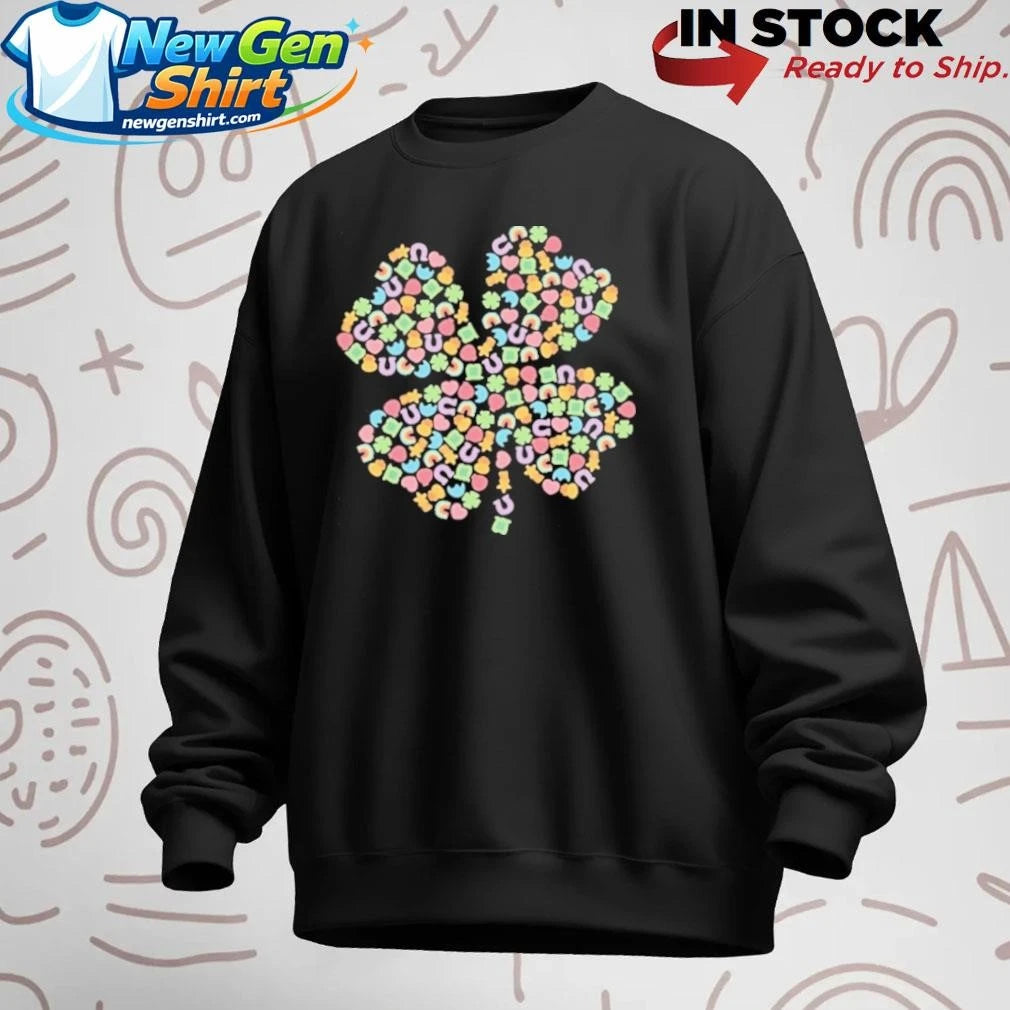 St Patricks Day Lucky Charm Four Leaf Clover Shirt