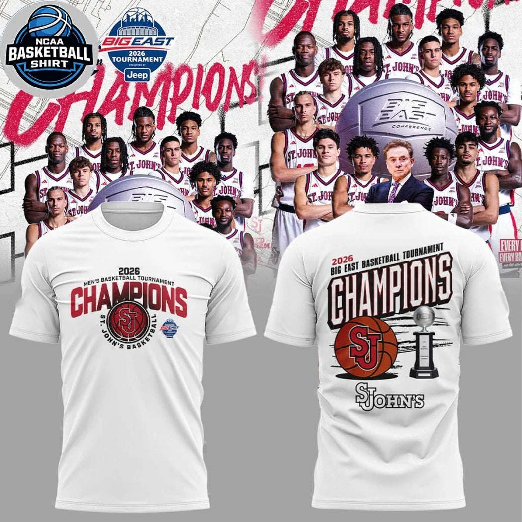 St. JohnÂ’s Basketball 2026 Big East Champions Hoodie T-Shirt