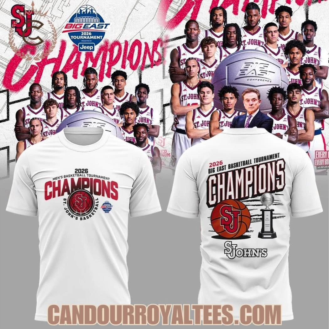 St. John’s Basketball 2026 BIG EAST Conference Men’s Basketball Tournament Champions Shirt