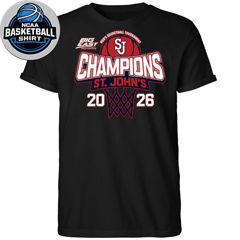St. John’s Red Storm 2026 Big East Men’s Basketball Tournament Champions Shirt