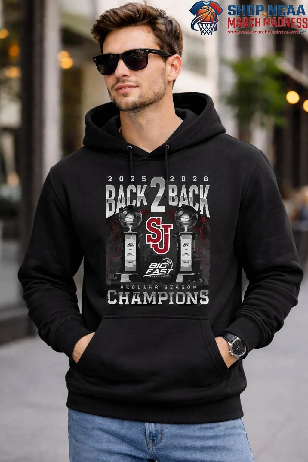 St. John’s University Men’s Basketball Big East Tournament Champions 2026 Back 2 Back Shirt St. John’s University  Shirt