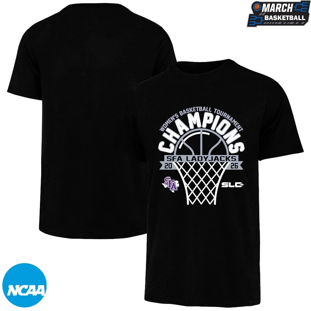 Stephen F Austin Ladyjacks 2026 Southland Conference Women’s Basketball Tournament Champions T-Shirts