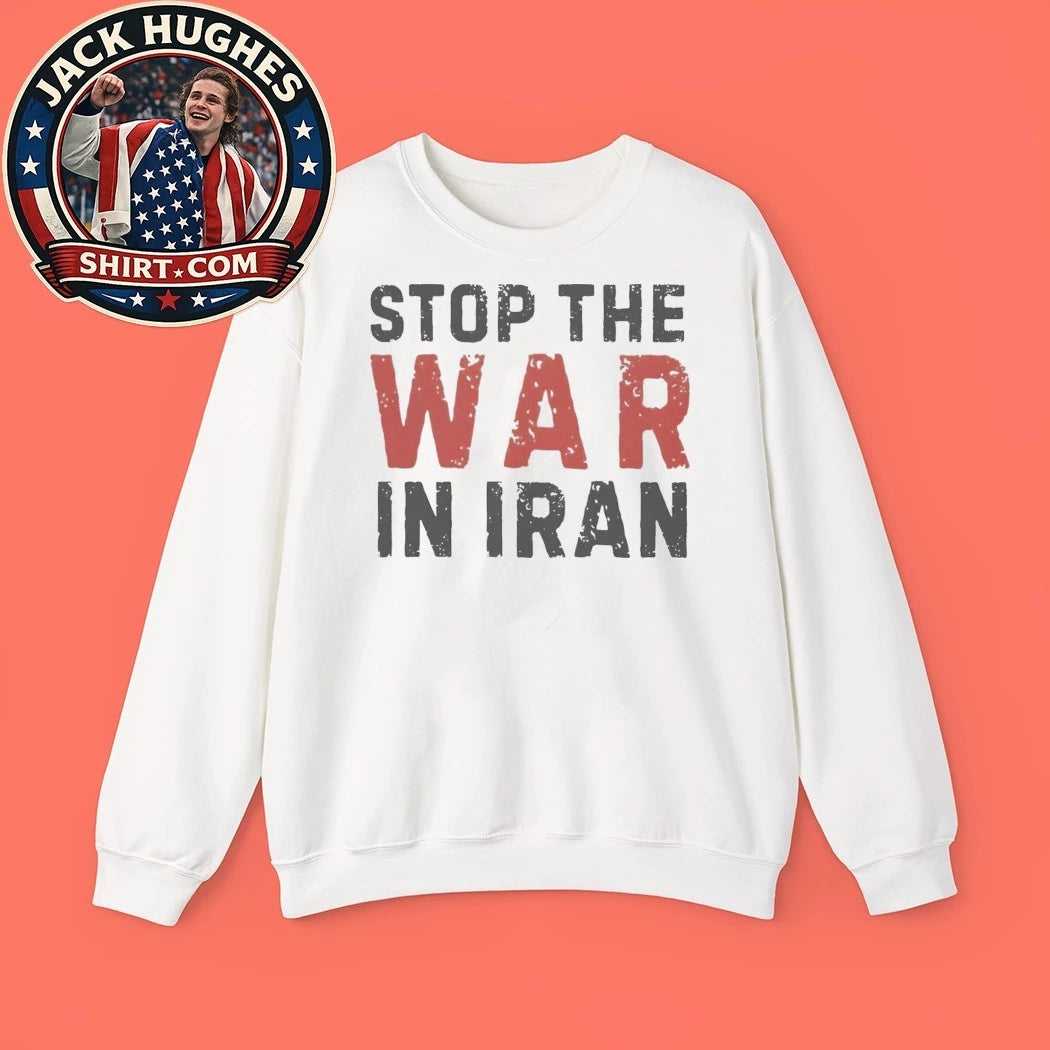 Stop The War In Iran Peace Message Vintage Typography Shirt