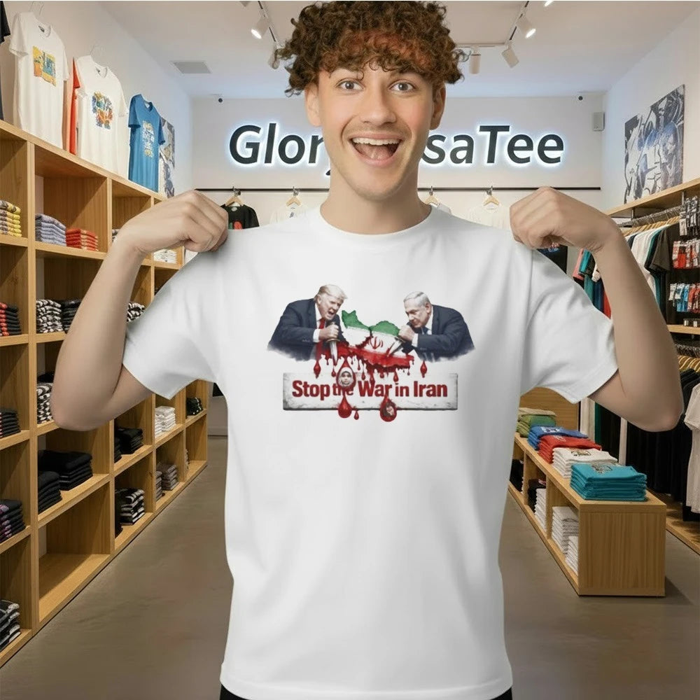Stop the War in Iran Anti-War Political Protest Apparel Shirt