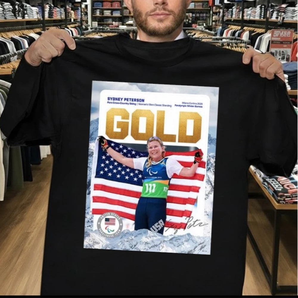 Sydney Peterson Captures Gold In The Womens 10km Classic Standing At The Winter Paralympics 2026 T-Shirt