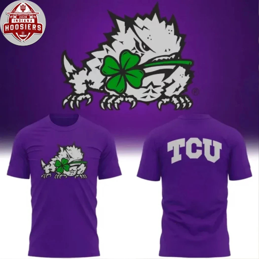 TCU Horned Frogs x Ireland Special E Logo Two Sided T-Shirt