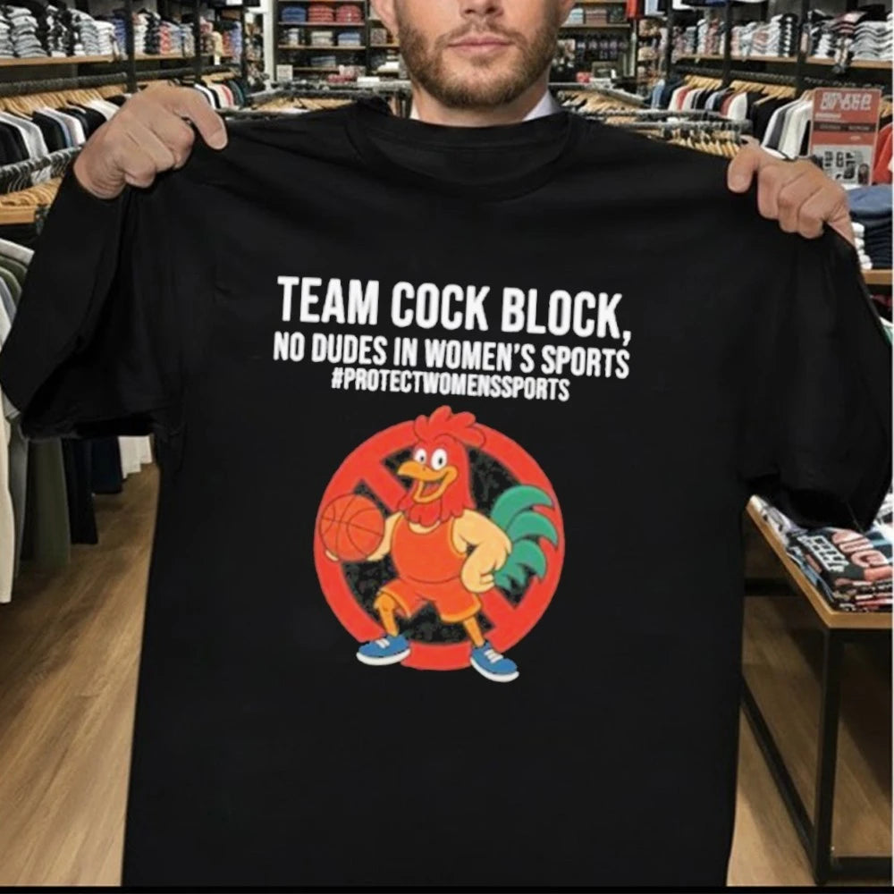 Team Cock Block No Dudes In Women’s Sports Shirt