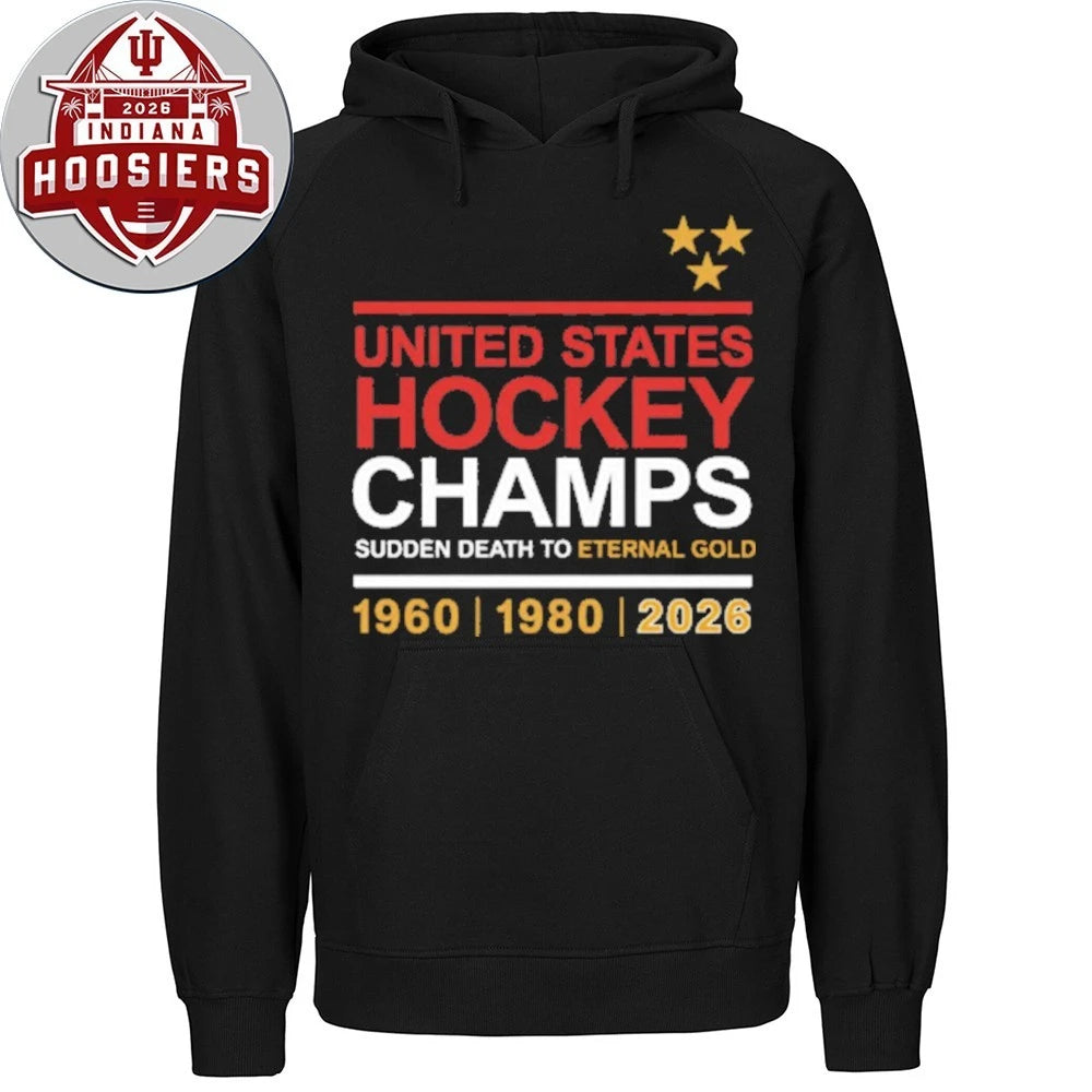 Team USA Hockey Champions United States Hockey Championship Sudden Death To Eternal Gold 1960 1980 2026 T-Shirt