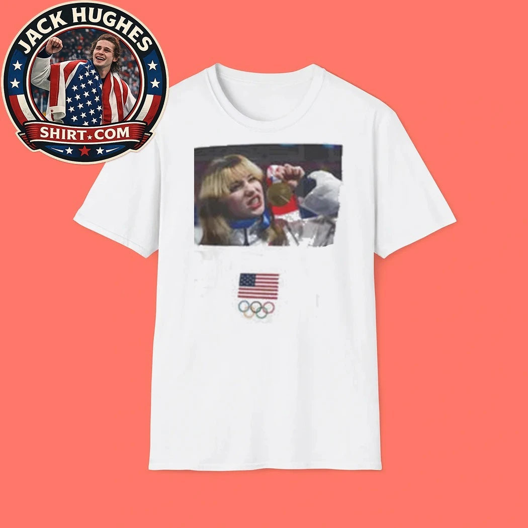 Team USA Olympic American Flag &amp; Olympic Rings Fan Shirt