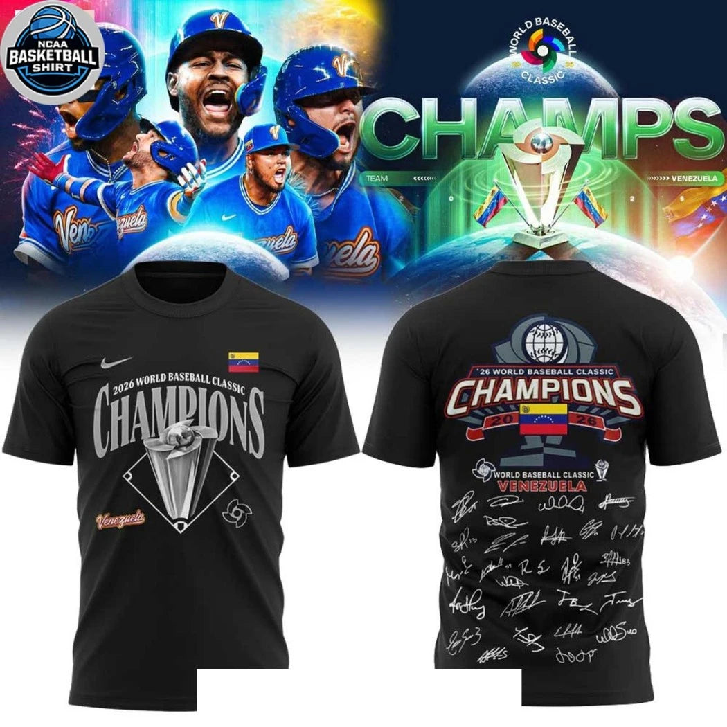 Team Venezuela World Baseball Classic Champions 2026 Two Sided Shirt