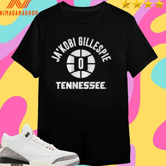Tennessee Volunteers Basketball Ja’kobi Gillespie Name Number Ball Shirts