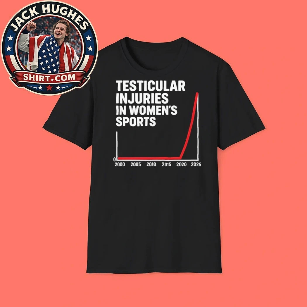 Testicular Injuries In Women’s Sports Satire And Politics T-Shirt