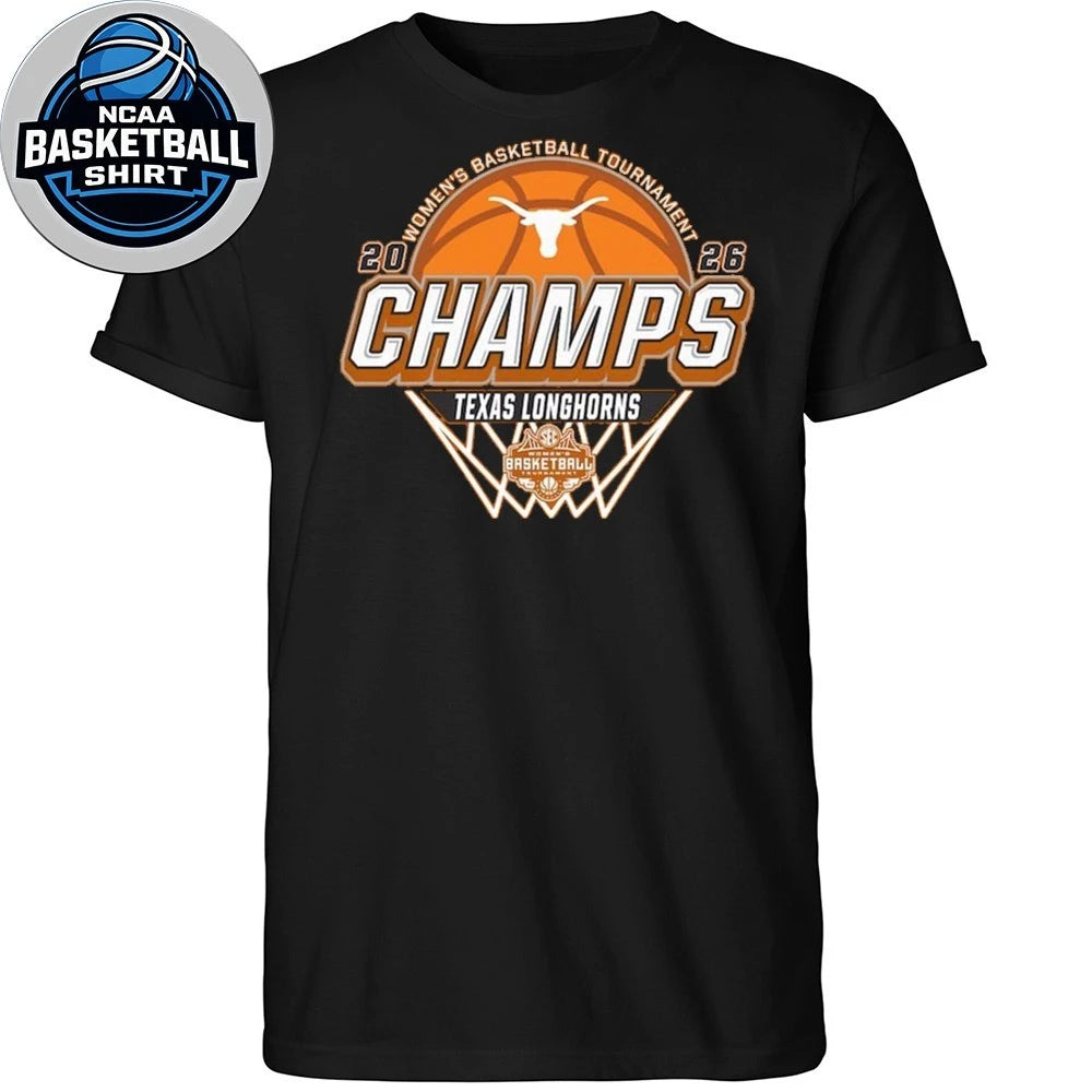 Texas Longhorns 2026 SEC Women’s Basketball Tournament Champions Locker Room Logo Shirt