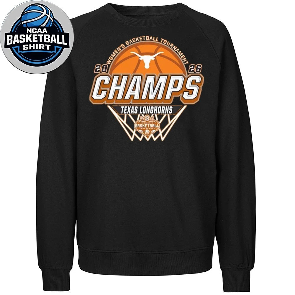 Texas Longhorns 2026 SEC Women’s Basketball Tournament Champions Locker Room Logo Shirt