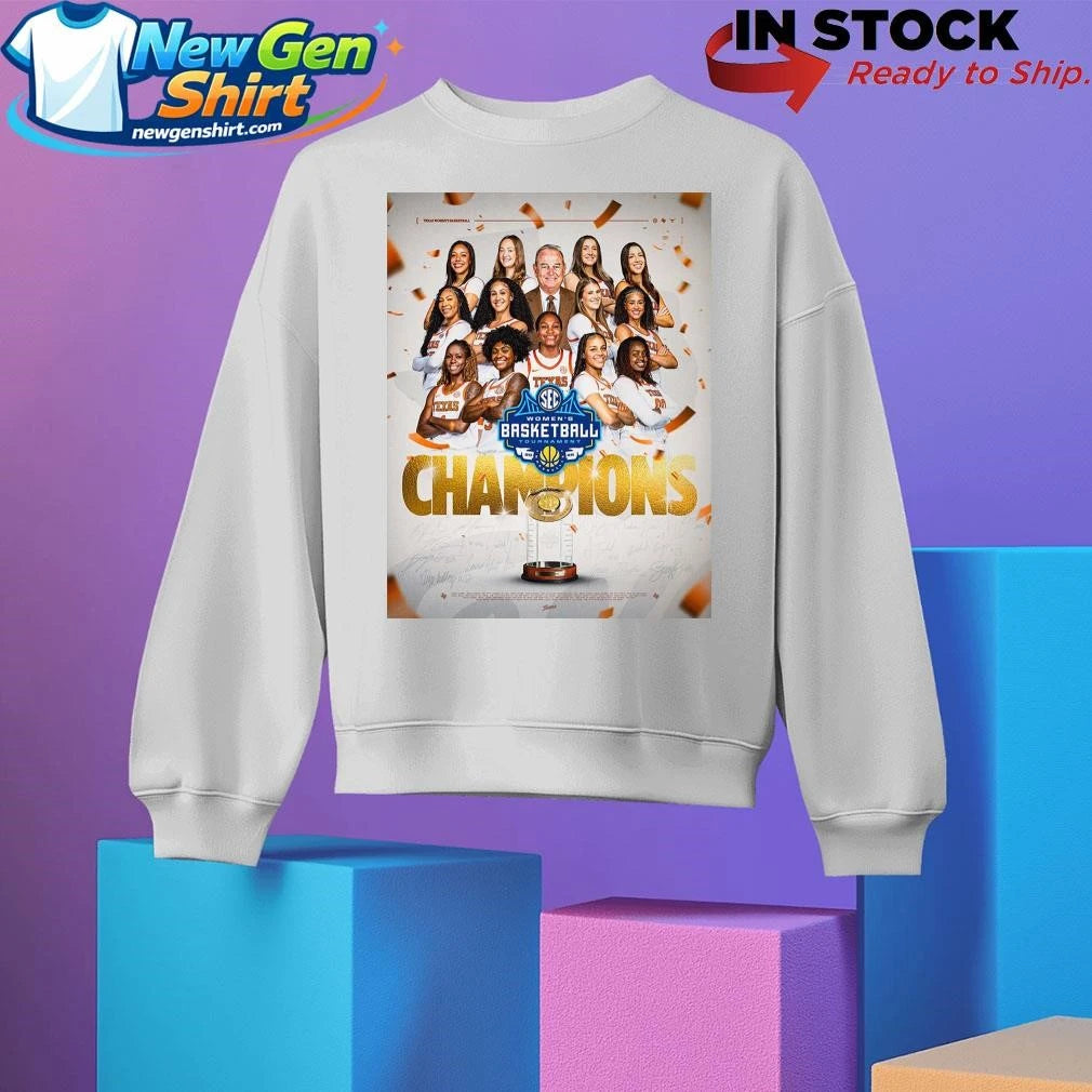Texas Longhorns Women’s Basketball 2026 SEC Tournament Champions Shirt