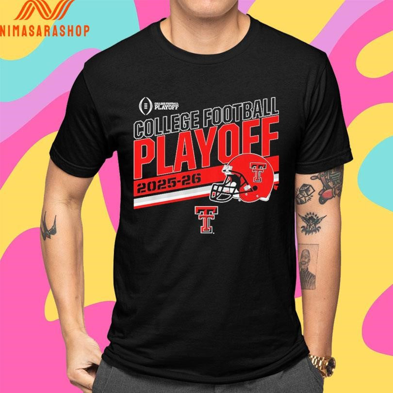 Texas Tech Red Raiders Football College Football Playoff 2025-2026 Stripe Shirts