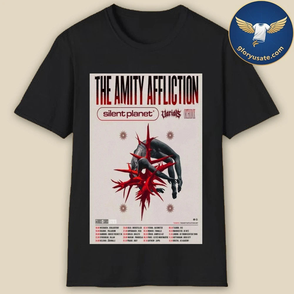 The Amity Affliction Europe &amp; UK 2026 Poster Shirt