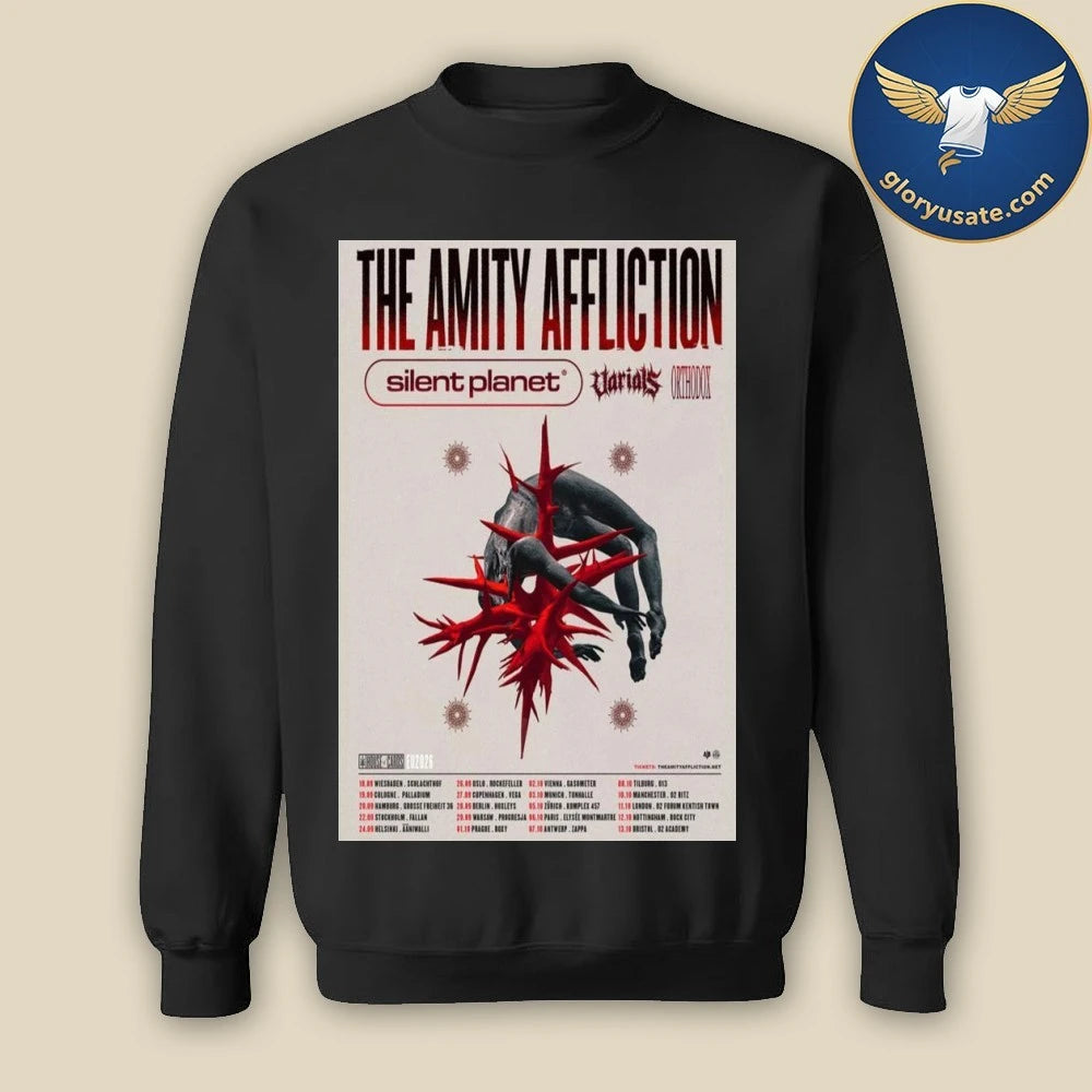 The Amity Affliction Europe &amp; UK 2026 Poster Shirt