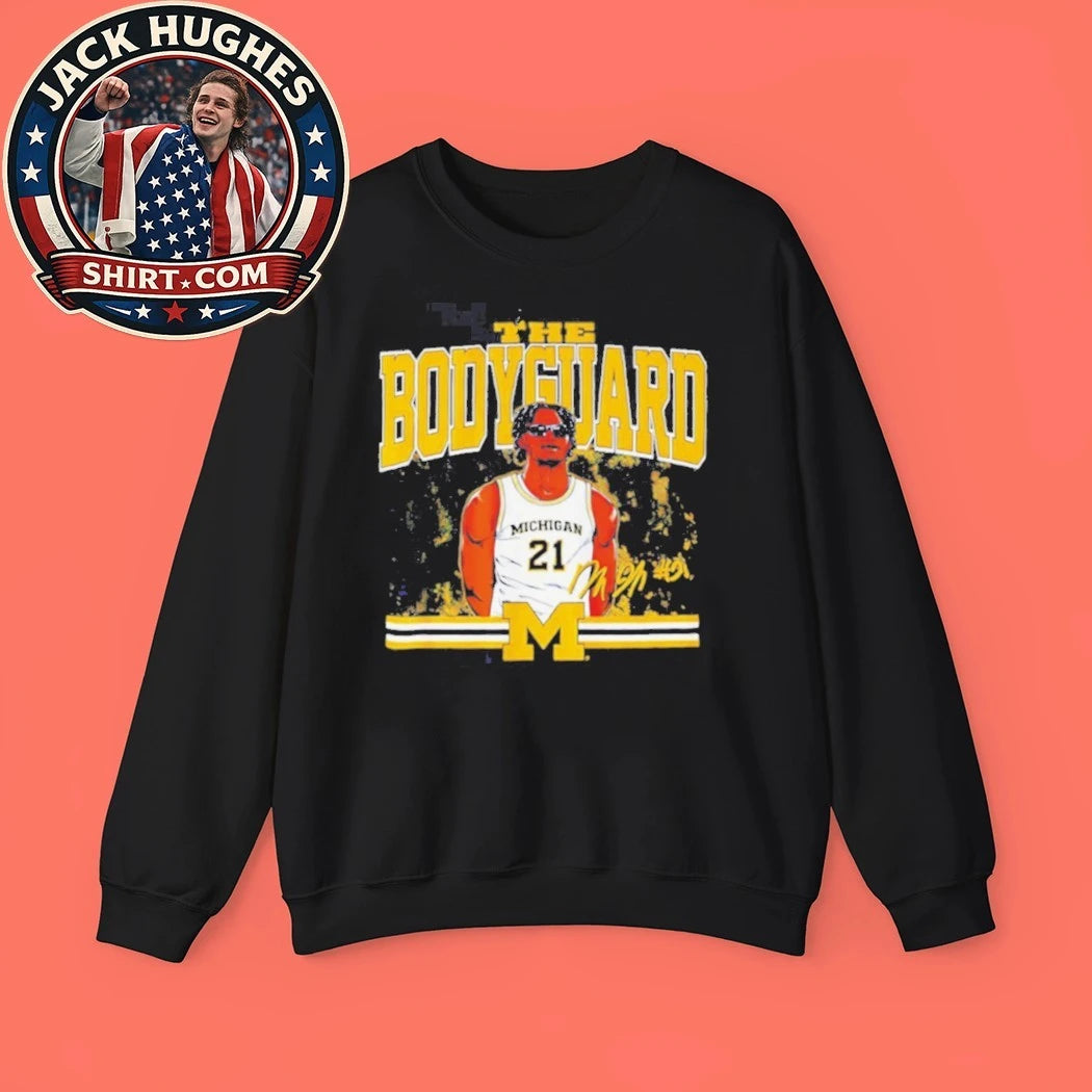The Bodyguard Michigan Basketball 21 Sports Fan Apparel Shirt