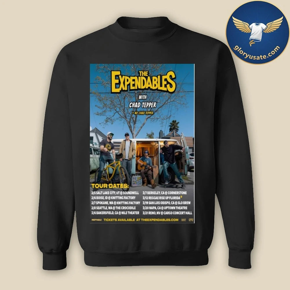 The Expendables With Chad Tepper Tour Dates 2026 Poster Shirt