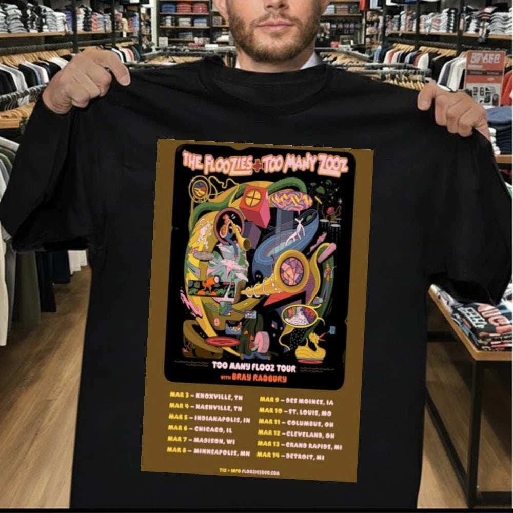 The Floozies, Too Many Zooz Tour 2026 Poster Shirt