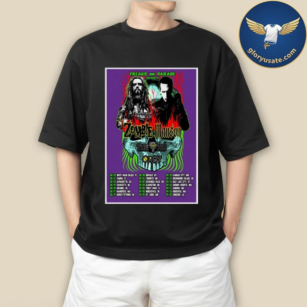 The HU NA Freanks On Parade Presents Zombie Mansonn Tour 2026 Poster Shirt